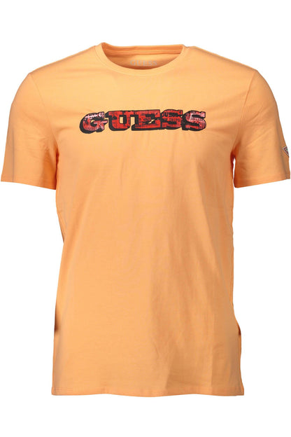  - Orange Cotton Men T-Shirt