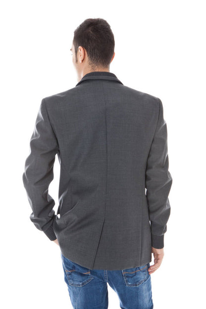 Gray Wool Men Jacket - The Luxe Alliance