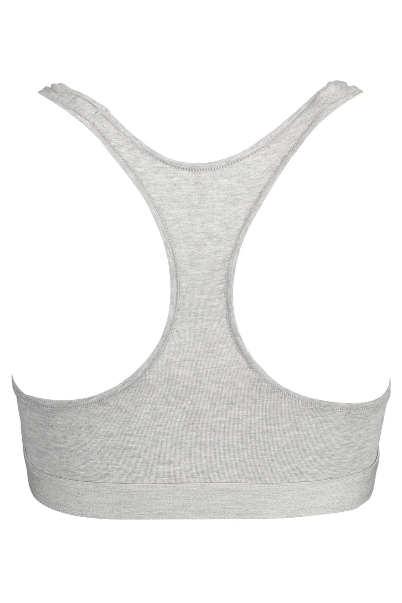 Gray Cotton Women Sports Bra - The Luxe Alliance