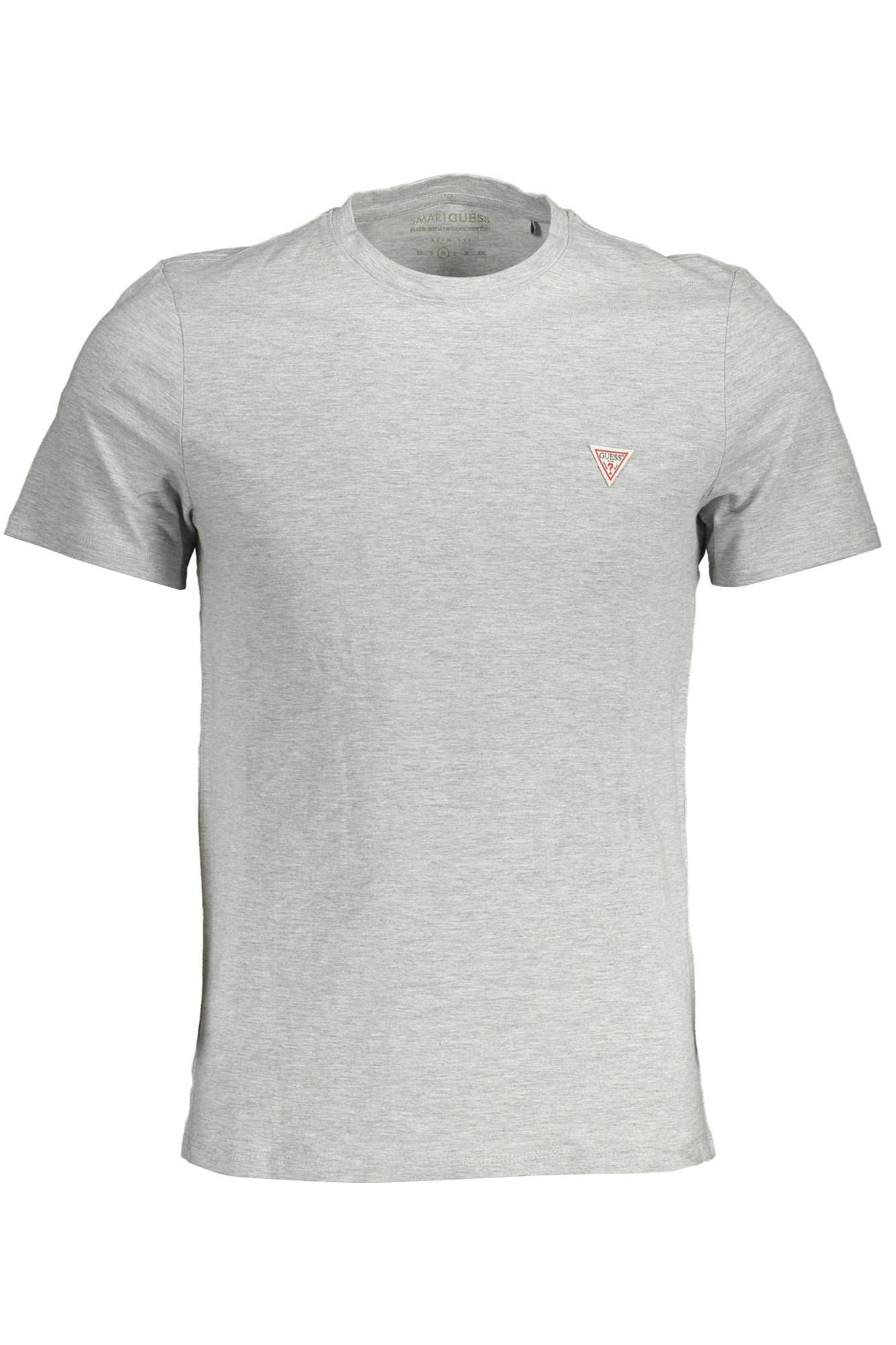  - Gray Cotton Men T-Shirt