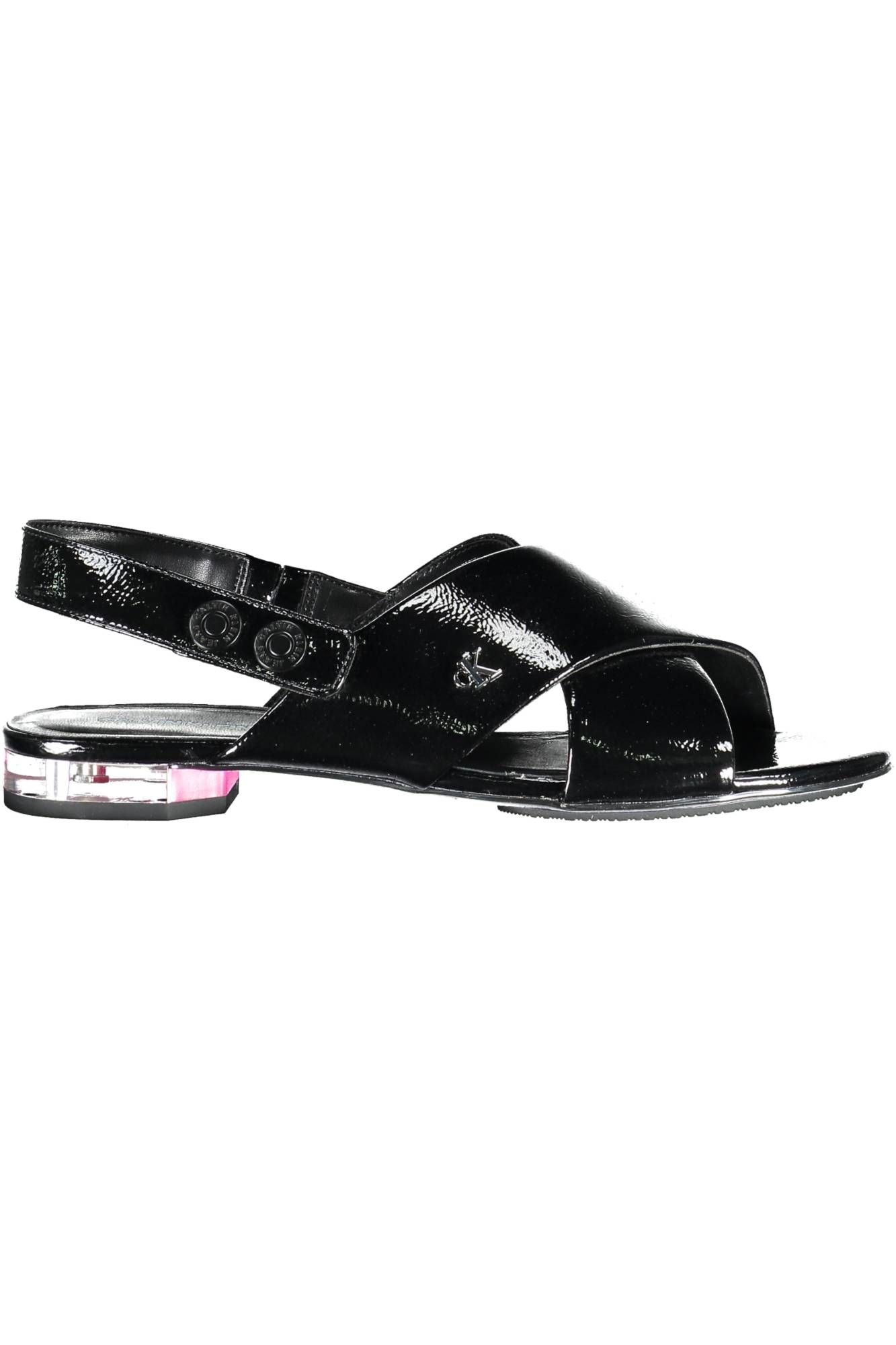 Black Polyethylene Women Sandal - The Luxe Alliance