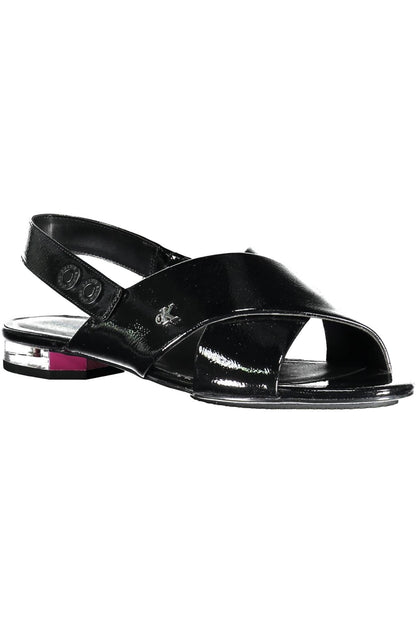 Black Polyethylene Women Sandal - The Luxe Alliance