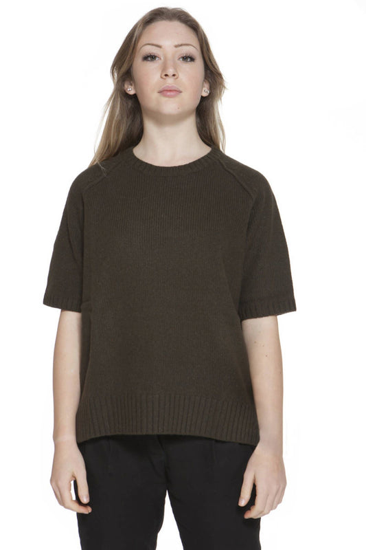  - Green Wool Women Sweater