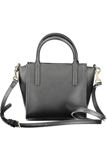 Black Polyethylene Women Handbag