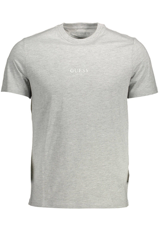  - Gray Cotton Men T-Shirt