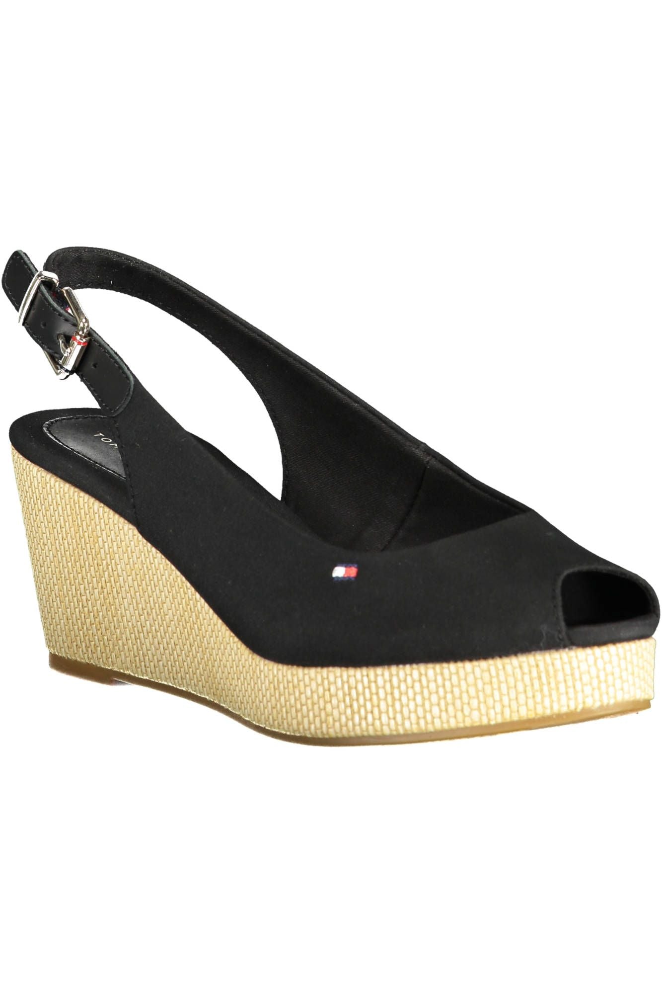  - Black Cotton Women Sandal