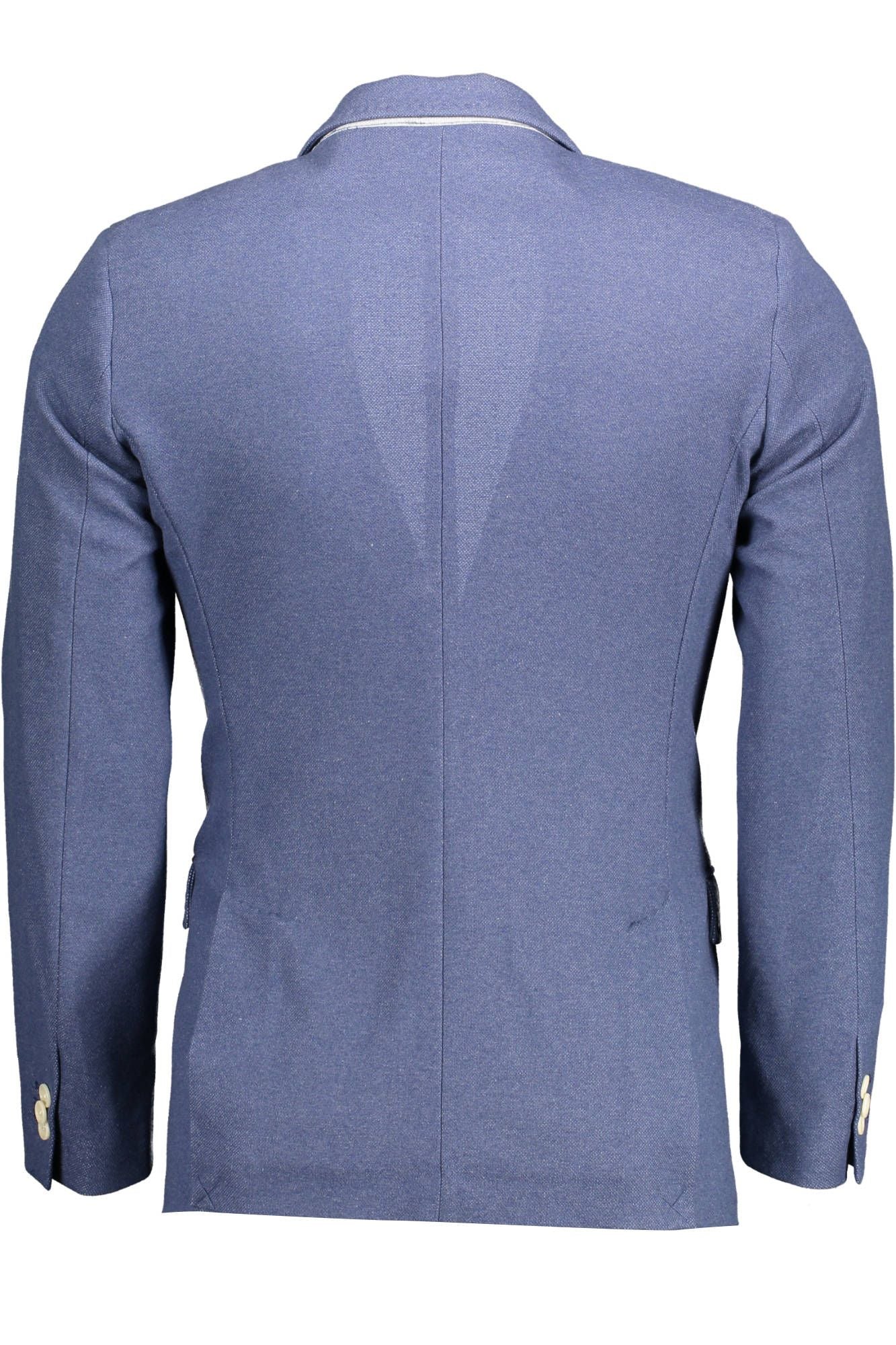  - Blue Polyester Men Jacket