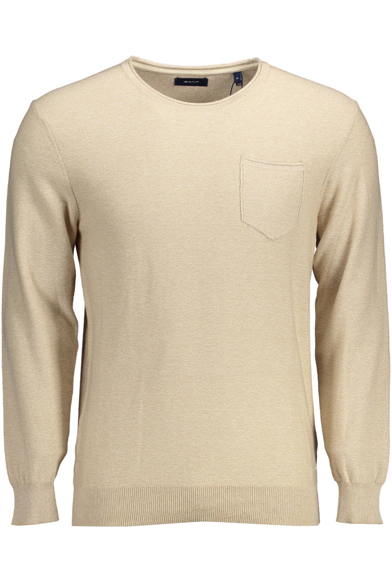  - Beige Cotton Men Sweater