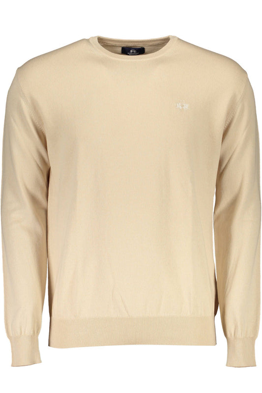  - Beige Cotton Men Sweater