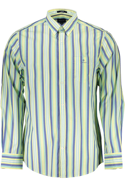  - Yellow Cotton Men Shirt