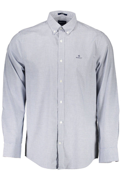  - Blue Cotton Men Shirt