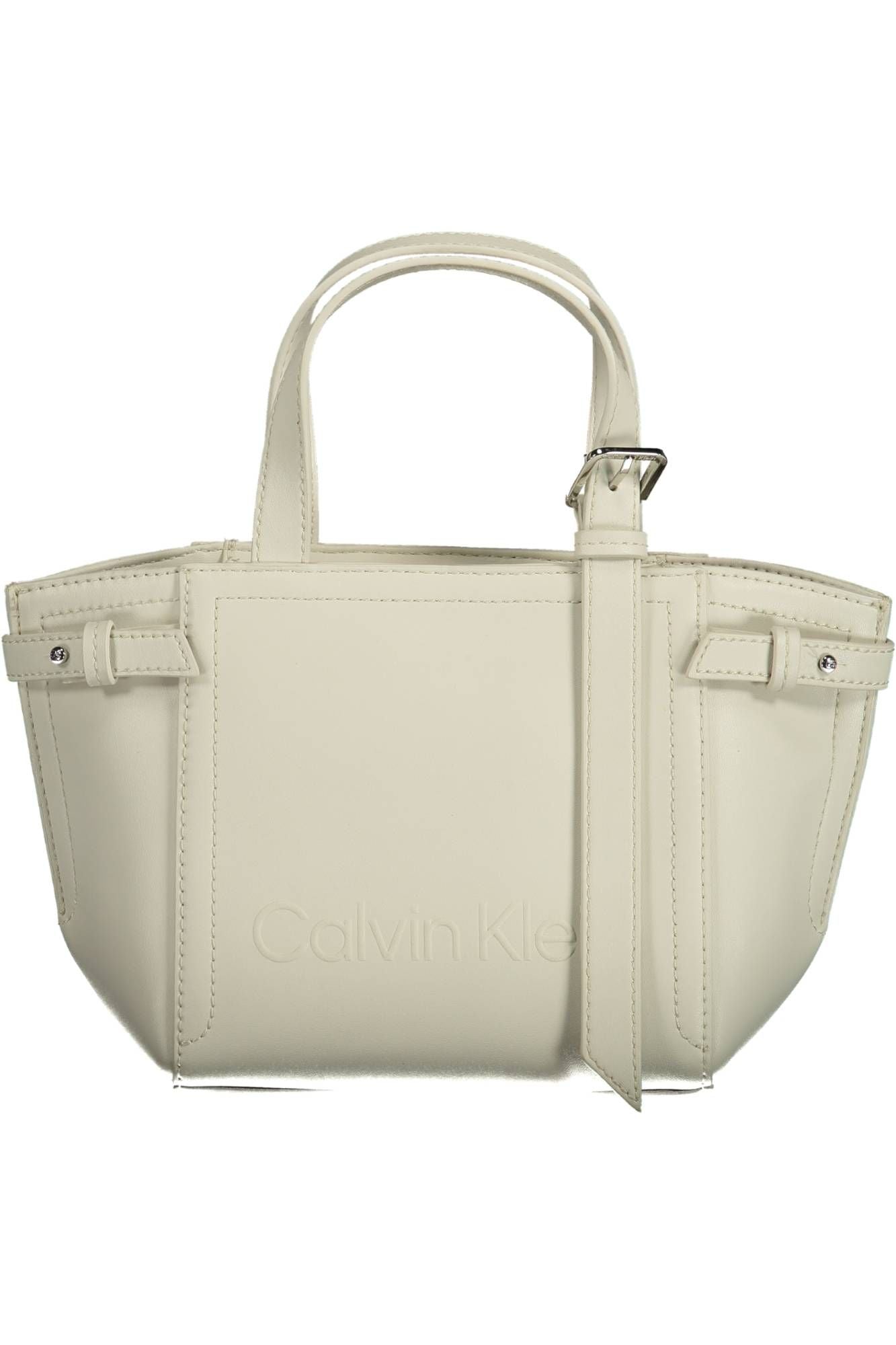  - White Polyester Women Handbag