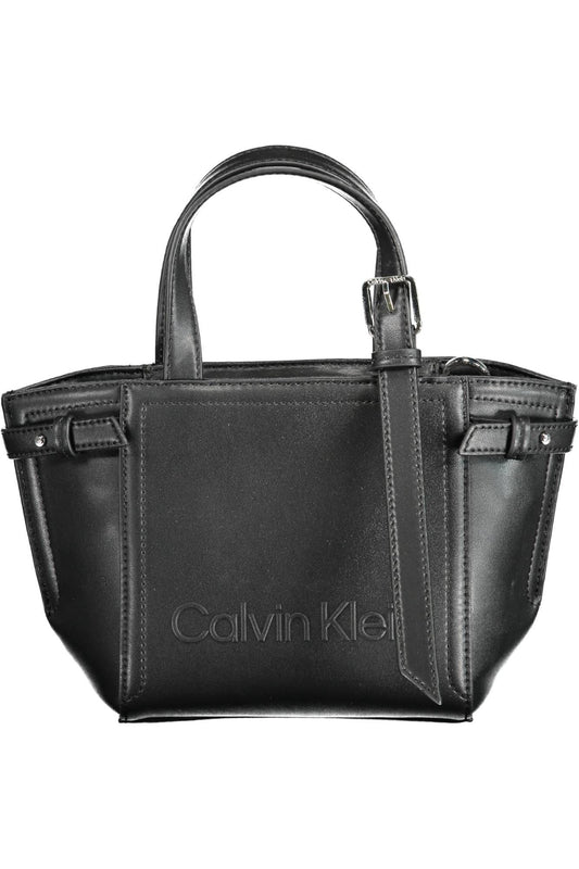  - Black Polyester Women Handbag