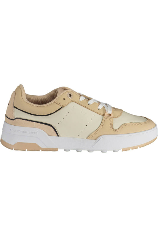  - Beige Leather Women Sneaker