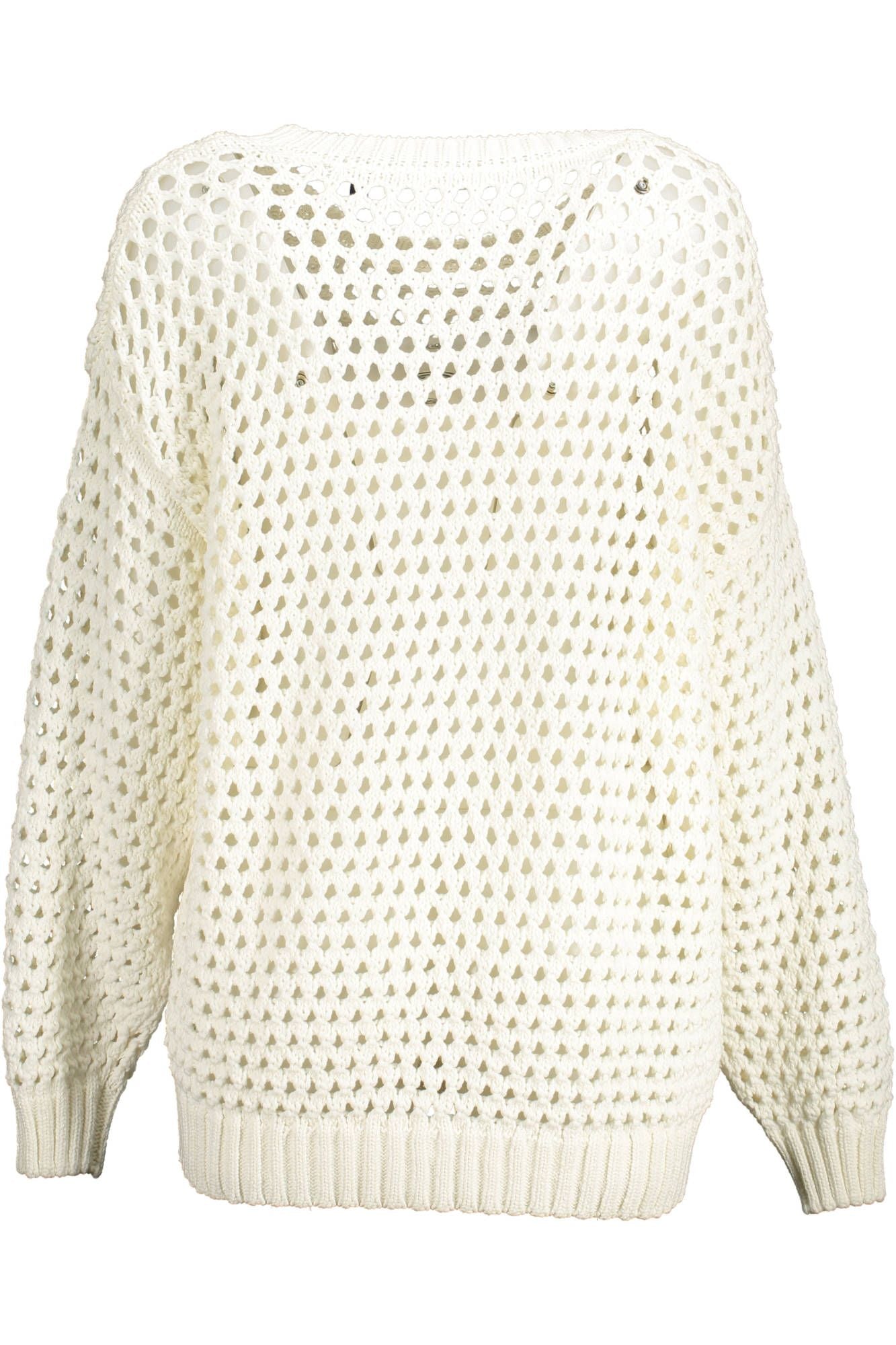  - White Cotton Women Sweater