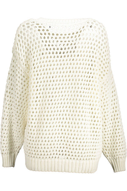  - White Cotton Women Sweater