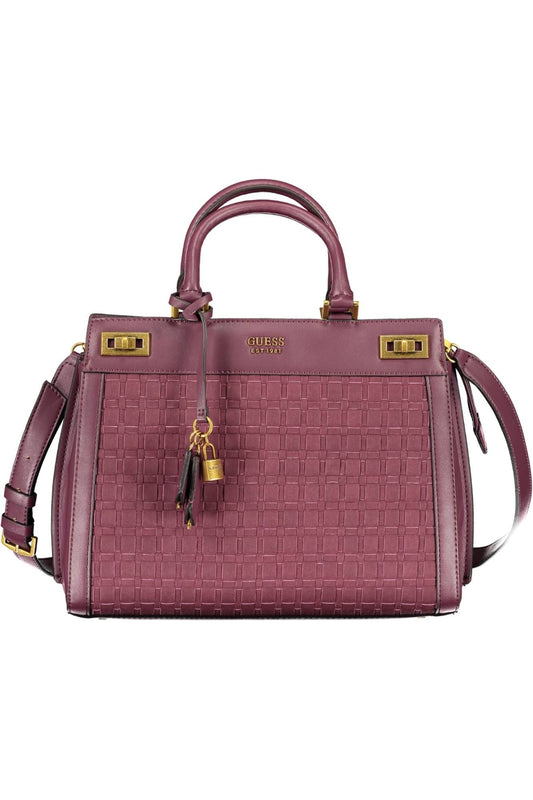  - Elegant Purple Polyurethane Handbag