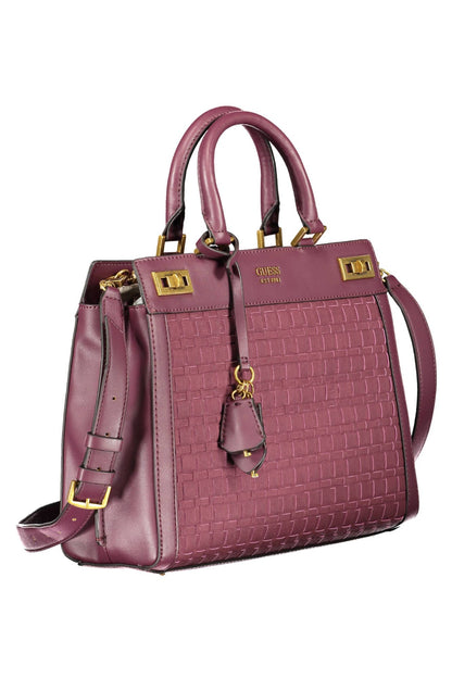  - Elegant Purple Polyurethane Handbag