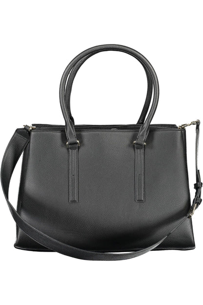  - Black Polyester Women Handbag