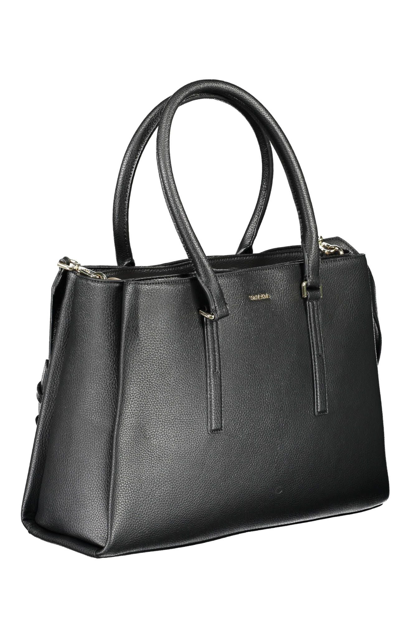  - Black Polyester Women Handbag