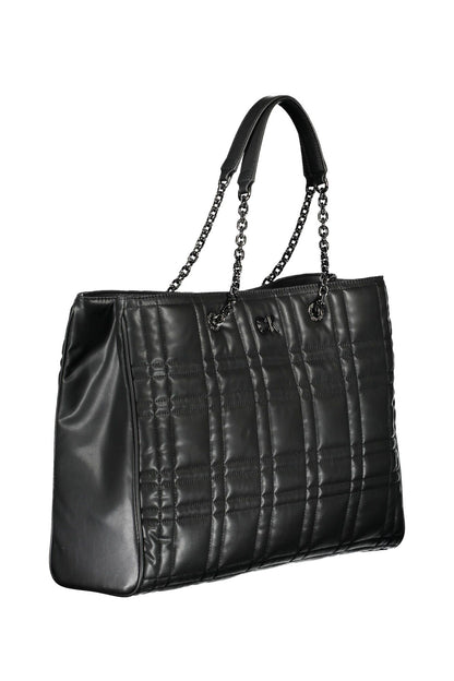  - Black Polyester Women Handbag