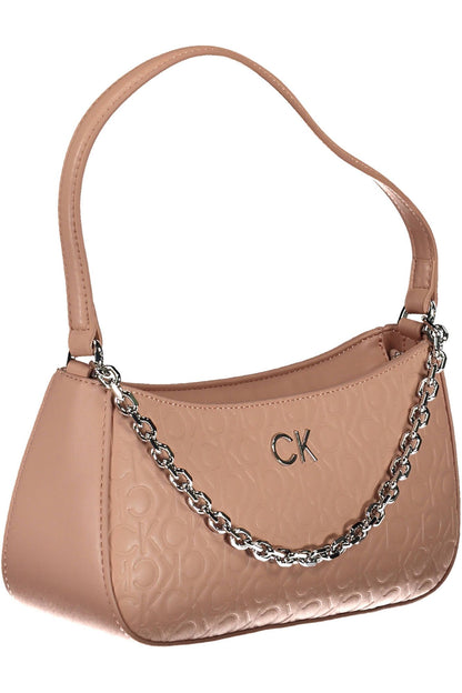  - Pink Polyester Women Handbag