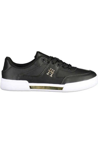  - Black Leather Women Sneaker