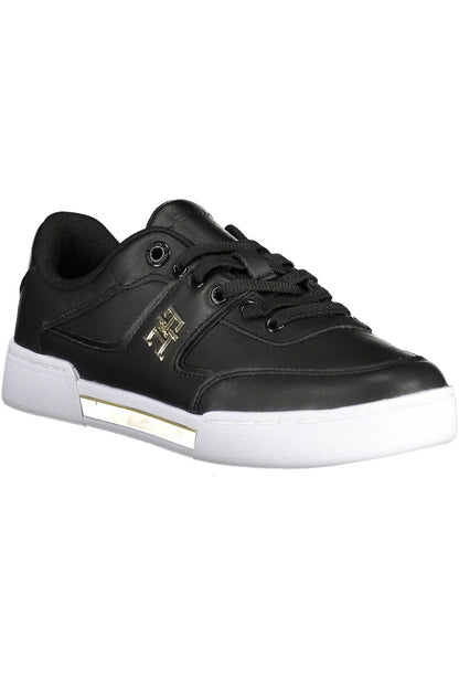  - Black Leather Women Sneaker