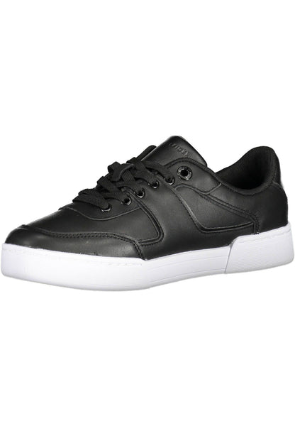  - Black Leather Women Sneaker