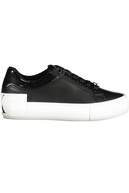  - Black Leather Women Sneaker