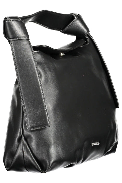  - Black Polyester Women Handbag