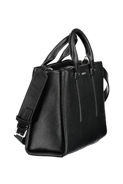  - Black Polyester Women Handbag