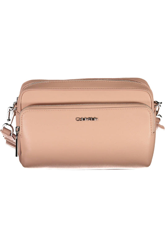  - Pink Polyester Women Handbag