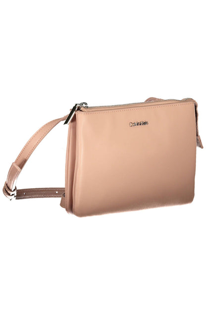  - Pink Polyester Women Handbag