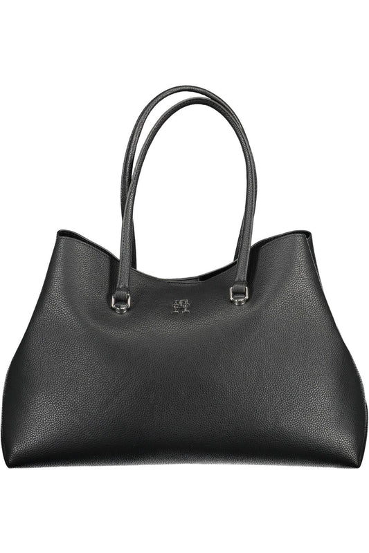  - Black Polyester Women Handbag