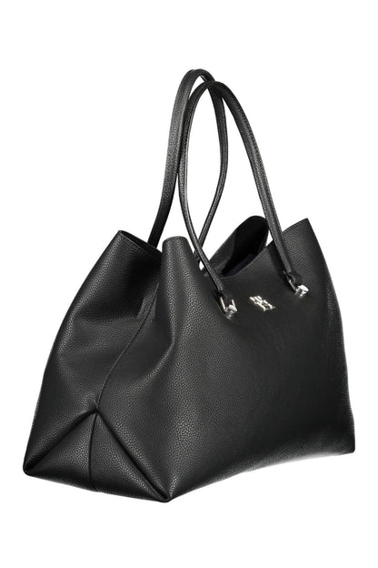  - Black Polyester Women Handbag