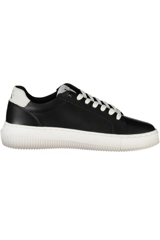 Black Leather Women Sneaker - The Luxe Alliance