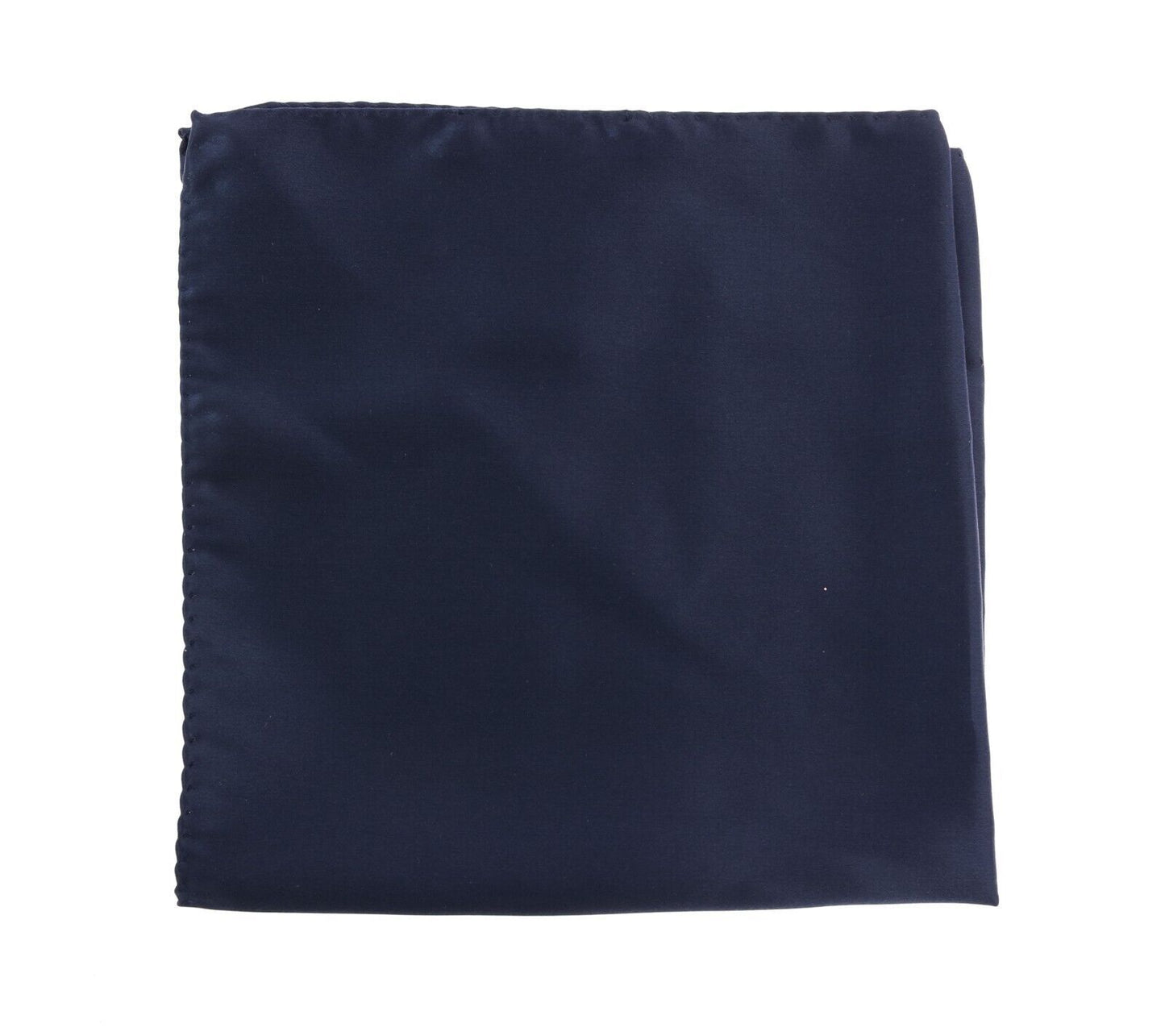  - Elegant Silk Pocket Square in Lustrous Blue