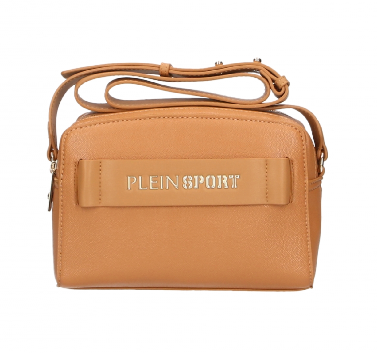  - Chic Camel-Toned Crossbody with Double Zip Closure