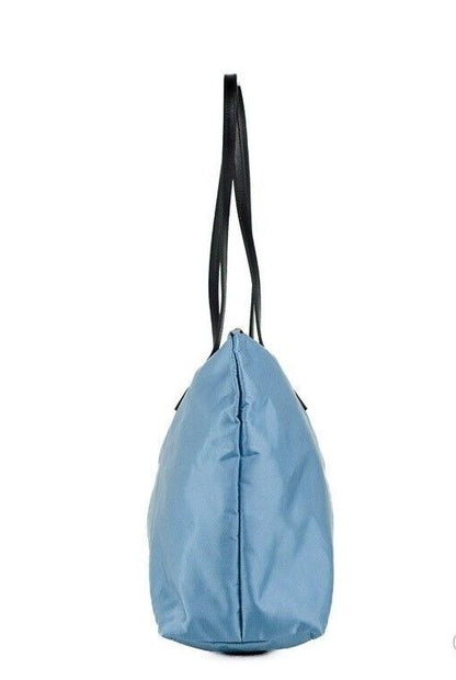  - Portuna Medusa Medium Cornflower Blue Nylon Leather Tote Bag Purse