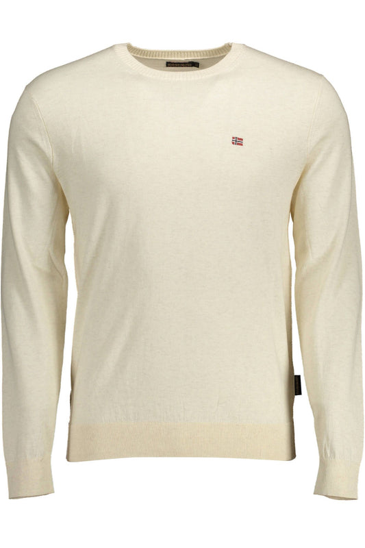  - Beige Cotton Men Sweater