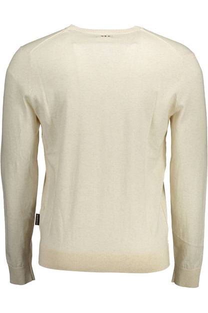  - Beige Cotton Men Sweater