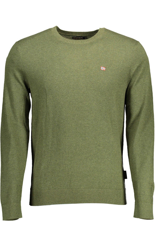  - Green Cotton Men Sweater