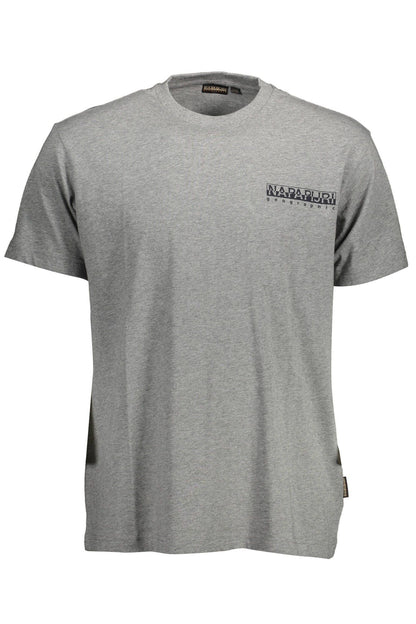  - Gray Cotton Men T-Shirt