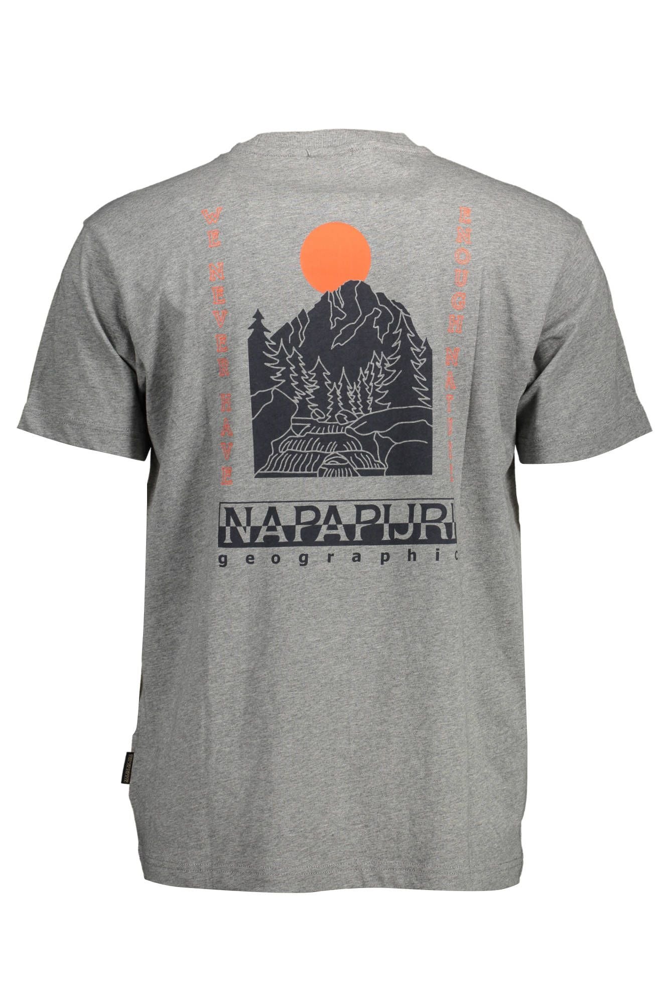  - Gray Cotton Men T-Shirt