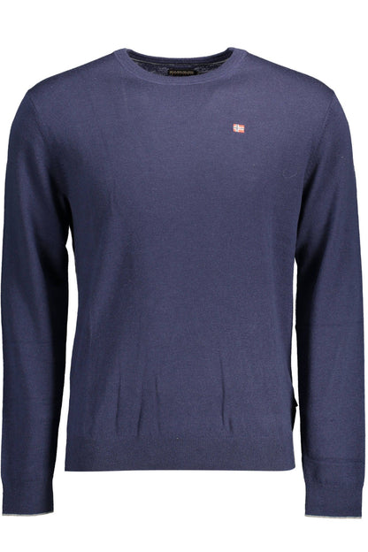  - Blue Wool Men Sweater