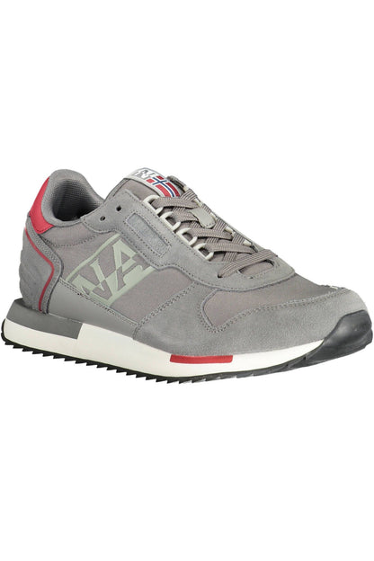  - Gray Leather Men Sneaker