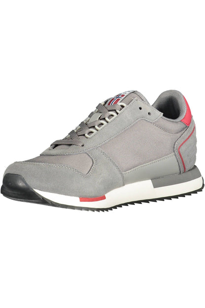  - Gray Leather Men Sneaker