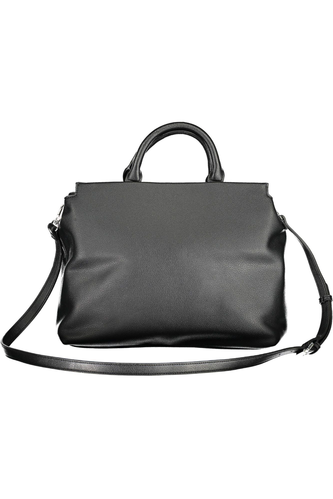 Black Polyethylene Women Handbag