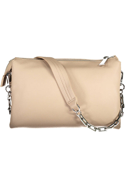  - Beige Polyethylene Women Handbag